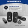 WORKPRO 14-Piece 1/2＂ Drive Deep Impact Socket Set, 6-Point Impact