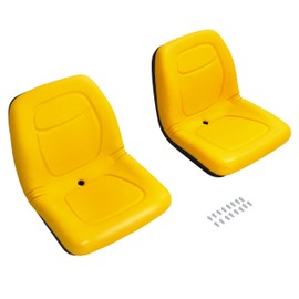 HECASA Pair High Back Seats Compatible with John Deere Gator XUV 850D 620I TX 4X2 Turf TX 4X2 4X2 HPX F735 F725 F710 GX355 GX345 Replacement for VG11696 Yellow