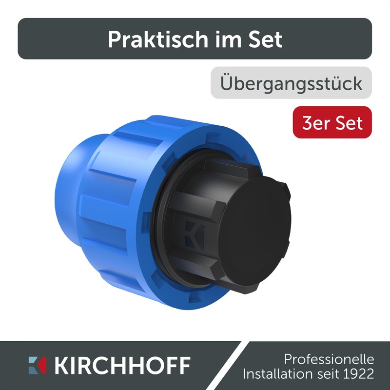 Kirchhoff Fitting End Piece Plastic 25 mm for HDPE Pipe