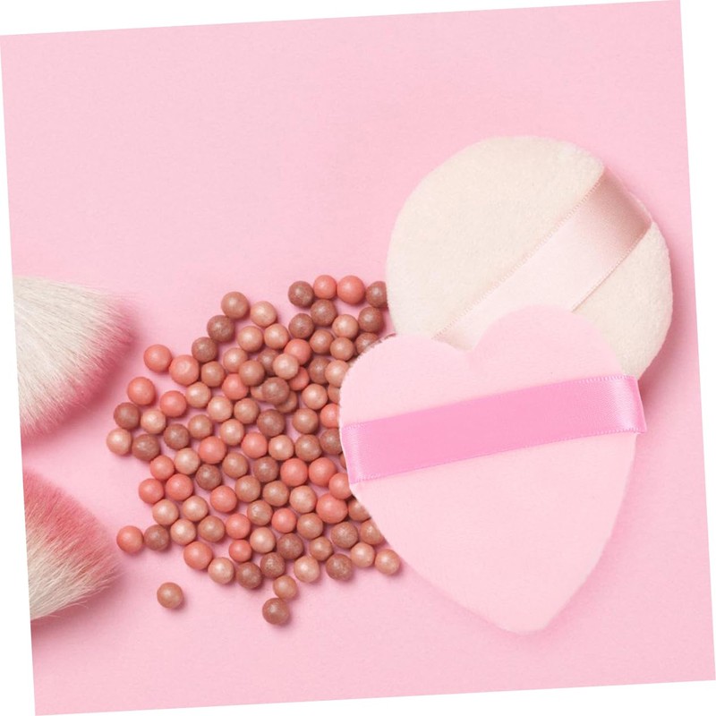 Minkissy Heart Shaped Makeup 50pcs Face for Powder Gentle and