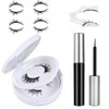 Nadiaen 2 Pairs Magnetic Eyelashes with Applicator, Reusable Magnetic Lashes,