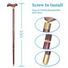 Classic Wooden Walking Cane Ergonomic Solid Wood Quality Cane for