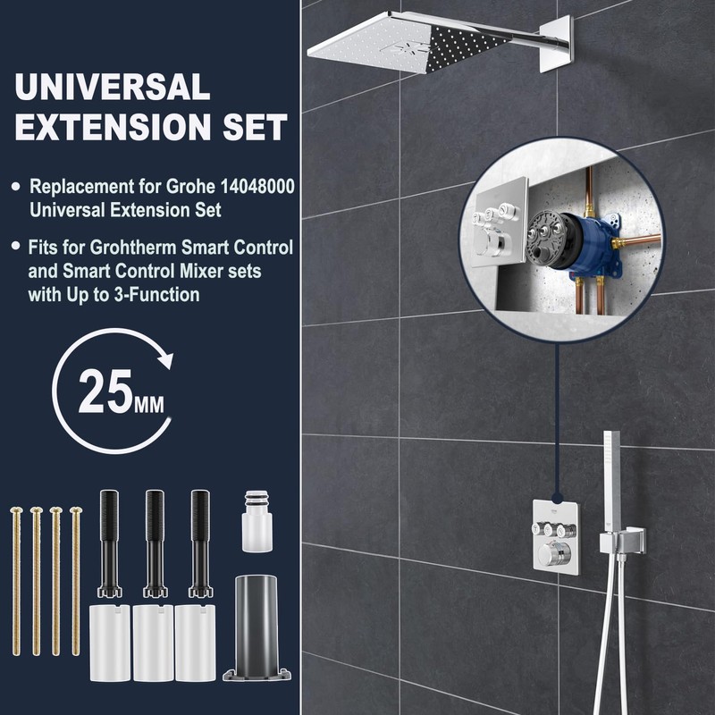 Replacement for Grohe 14048000 Universal Extension Set, Fits for Grohtherm