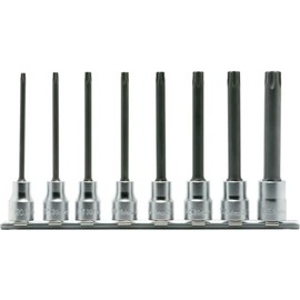 Koken RS3025/8-L100R 3/8 (9.5 mm) SQ. Torx Bit Socket (Round Shaft) Rail Set, Set of 8
