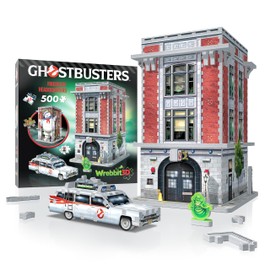 Wrebbit3D Ghostbusters 3D Puzzle Model of Firehouse Headquarters | Includes Ecto 1, Slimer and Features Stay Puft Marshmallow Man | Build and Bust Ghosts in New York