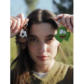 Simaru Animal strong key ring made of high-quality genuine leather, made in the EU, perfect for Christmas, birthday, anniversary, find your favourite animal, Duck