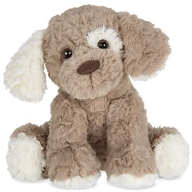 Bearington Pal Dog Stuffed Animal Plushies - 11" Realistic Dog Plush Stuffed Animals with Floppy Ears and Expressive Face - Soft Beige and Brown Lifelike Puppy Plush Toy Gift for Toddlers and Kids