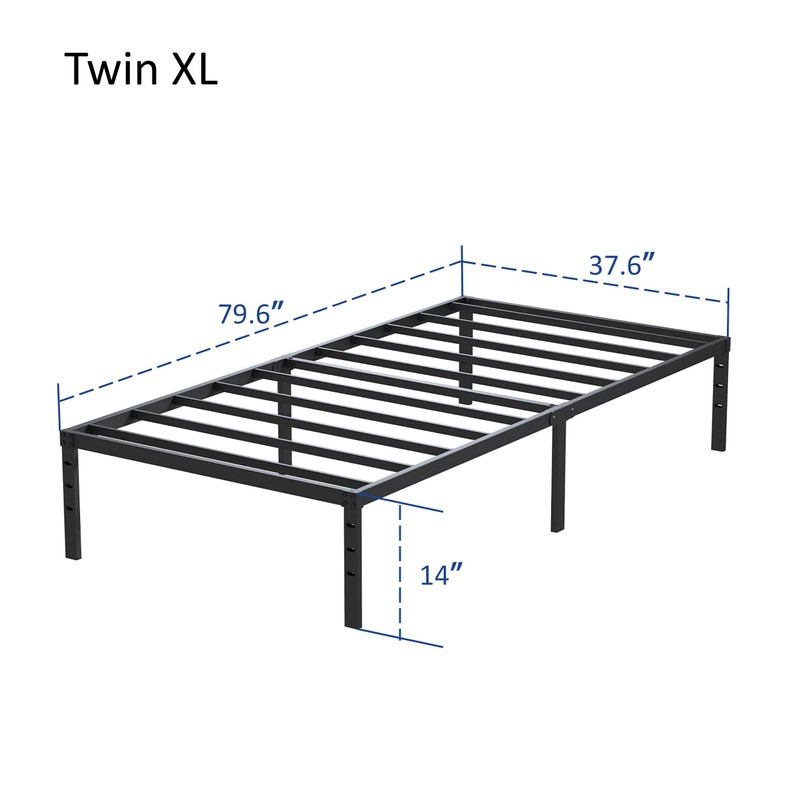 Maenizi Twin XL Bed Frames No Box Spring Needed, 14