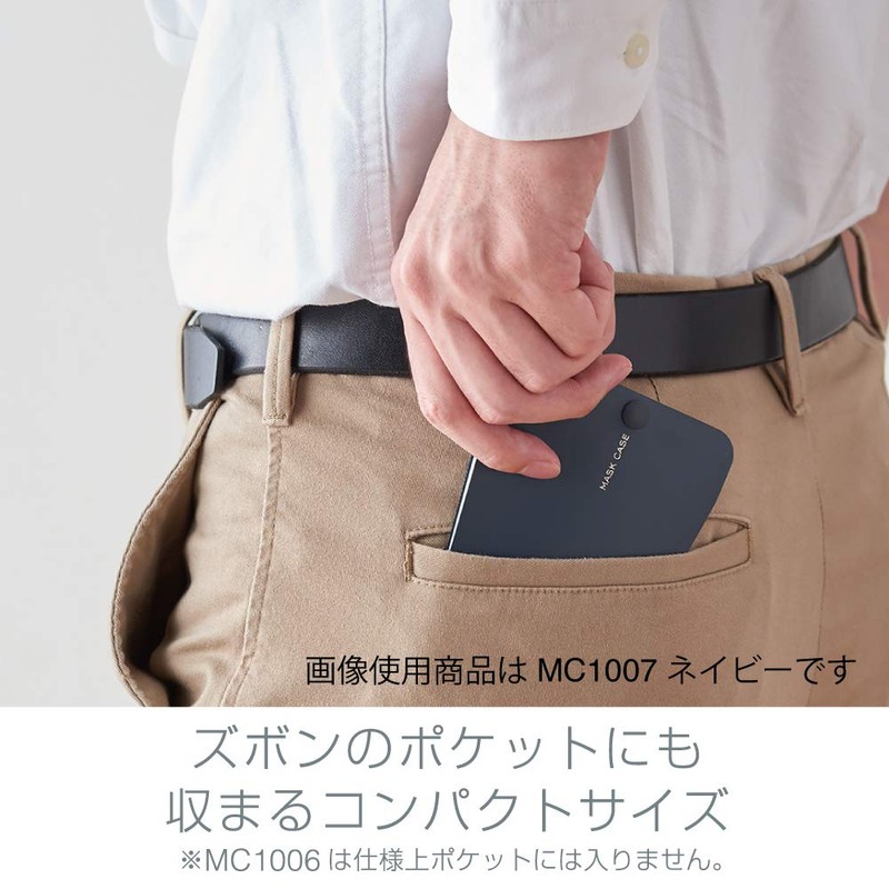 King Jim MC1006 Mask Case for Fabric/Polyurethane, 1/2 Size, Navy