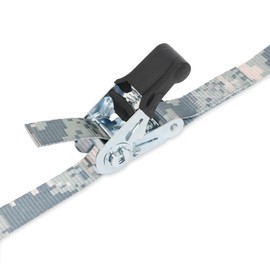 PowerTye Mfg Endless Ratchets - 1in x 4ft Easy Grip (no Hooks) - 400 lb. Working Load Limit / 1,200 lb. Break Strength - Digital Camo 2-Pack
