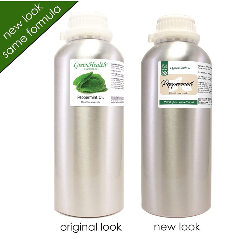 GreenHealth Peppermint Essential Oil – 32 fl oz (946 ml)