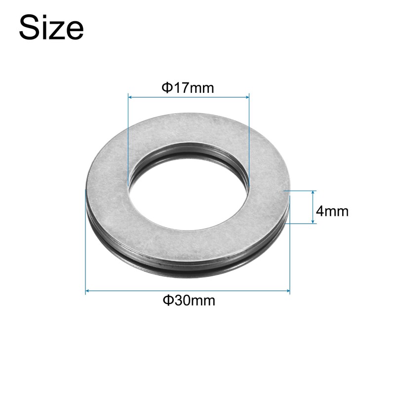 sourcing map 4 Sets AXK1730+2AS Thrust Needle Roller Bearings with