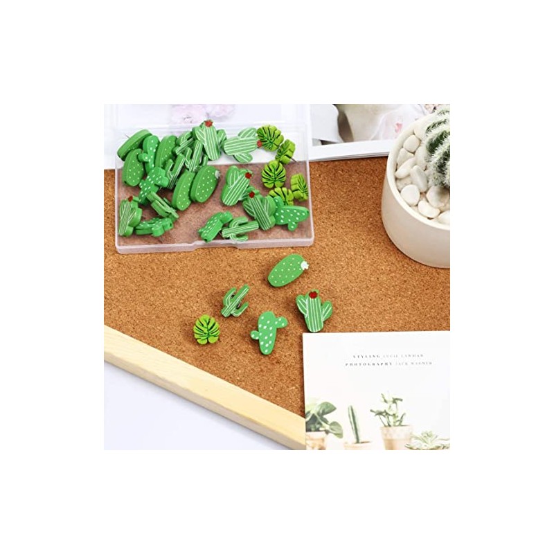 Chinchetas De Madera y Palma De Cactus, Decorativas para Fotos,
