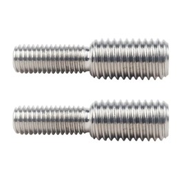 M6*20 to M8*20 Reduction Metric Thread Adapter, 2pcs Stainless Steel Double End Threaded Stud Screw Bolt for Construction, Furniture, Automobile