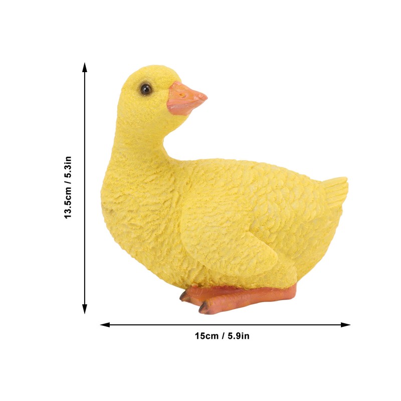 Duck Ornament Resin Weather Resistant Cute Vivid Expression Duck Statues