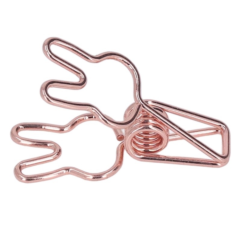 100Pcs Bunny Binder Clips Hollow Out Cute Strong Clamping Durable