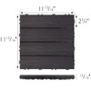 Design House Square Deck Tiles, Interlocking Wood Composite Decking, 1000lb