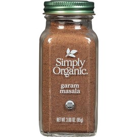 Simply Organic Garam Masala, 3-Ounce Jar, Northern Indian Spice Blend, Richly Spicy But Not Hot, Kosher, Non ETO