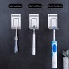 HANZE Toothbrush Holder 304 Stainless Steel Adhesive Wall Mounted 3