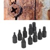 10Pcs Broken Screw Extractor Set 1/4 7/32 3/16 5/32 1/8