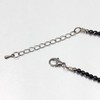 Orris Anklet, Black, Onyx, Silver, Stainless Steel, Popular, Double Cross,