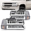 PIT66 LED Headlight Assembly Compatible with 1999-2002 Chevy Silverado 1500