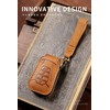HIBEYO Leather Key Fob Cover for Isuzu New MU-X X