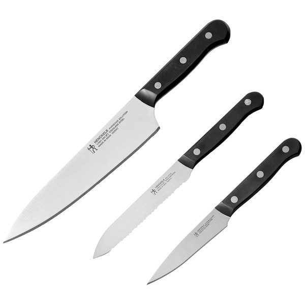 HENCKELS Everedge Solution Razor-Sharp 3-Piece Kitchen Knife Set, Chef Knife, Paring Knife, Utility Knife, German Engineered Knife Informed by over 100 Years of Mastery