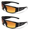 HD Anti-Glare Driving Glasses X-Loop 2 PACK, Black, 5.5W x