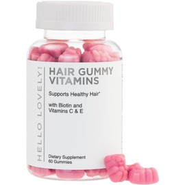 Hair Vitamins Gummies - Biotin 5000 mcg with Vitamin E, C & Zinc, Hair Growth Vitamins for Women & Men - Stronger, Beautiful Hair, Skin & Nails Supplement, Non-GMO & Gluten-Free - 60 Gummy Bears