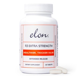 Elon R3 Hair Growth Supplement for Women – Vitamins w/ 5000 mcg Biotin Per Serving & Collagen Peptides for Healthy, Thick Hair – Extra Strength - Extended Release (60 Tablets)