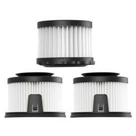 3 Pcs Post-filter HEPA Compatible with Airpher K25 Cordless Stick Vacuum Cleaners Series，Air Inlet Filter Hepa x2， Air Outlet Filter Hepa x1