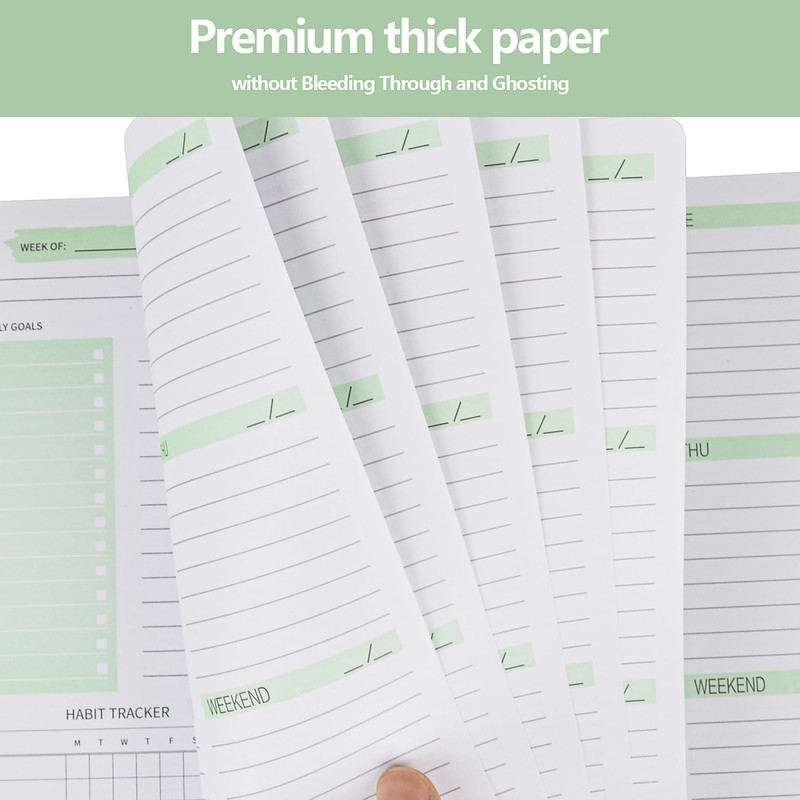 Moseem Weekly Planner Notebook, Undated A5 Planner Notebook Daily Planner