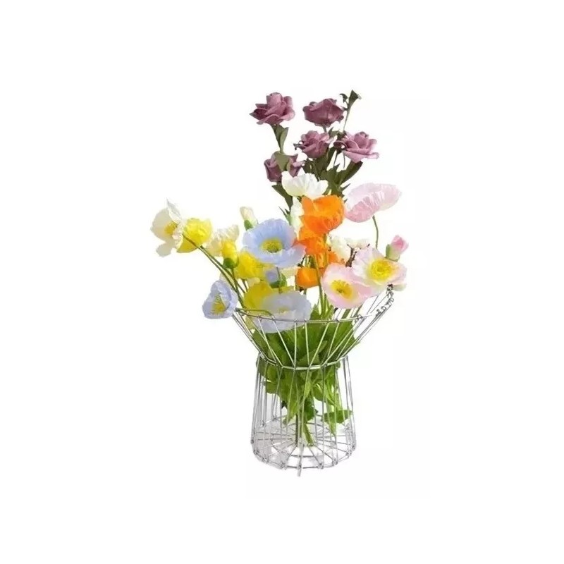 SK Canasta Plegable Frutero Huevera Cesta Multiformas Acero