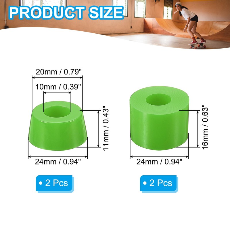 PATIKIL Skateboard Bushing for Skateboard Parts 90A PU Longboard Truck
