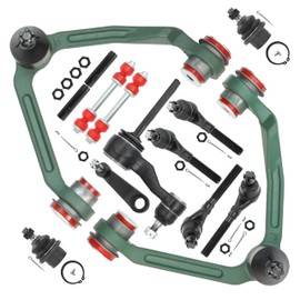 14PC 2WD Front Upper Control Arms Suspension Kit Replacement for Ford Expedition F-150 F-250 Lincoln Navigator Blackwood 2WD,w/Ball Joints + Tie Rod End + Sway Bar(14PC)