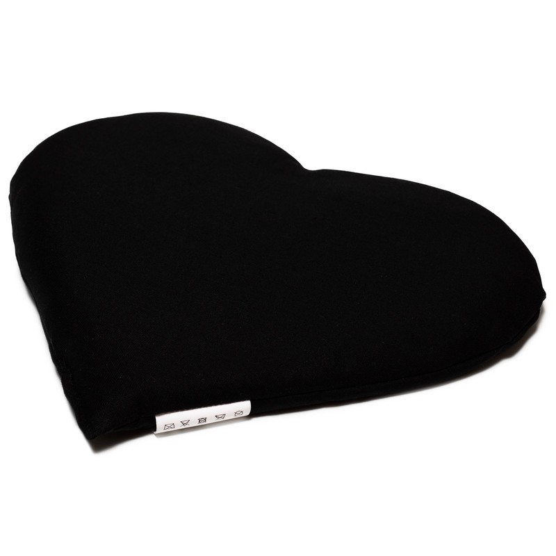 Rapeseed Cushion Heart Approx. 30 x 25 cm – Black