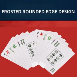 Mah/jong Card Game Set,Chinese Playing Mah/jong Set,Chinese Traditional Mahj/ong Playing Cards,Traditional Board Game for Family Party,Interesting and Stress-Relieving,Suitable for Friends to Have Fun