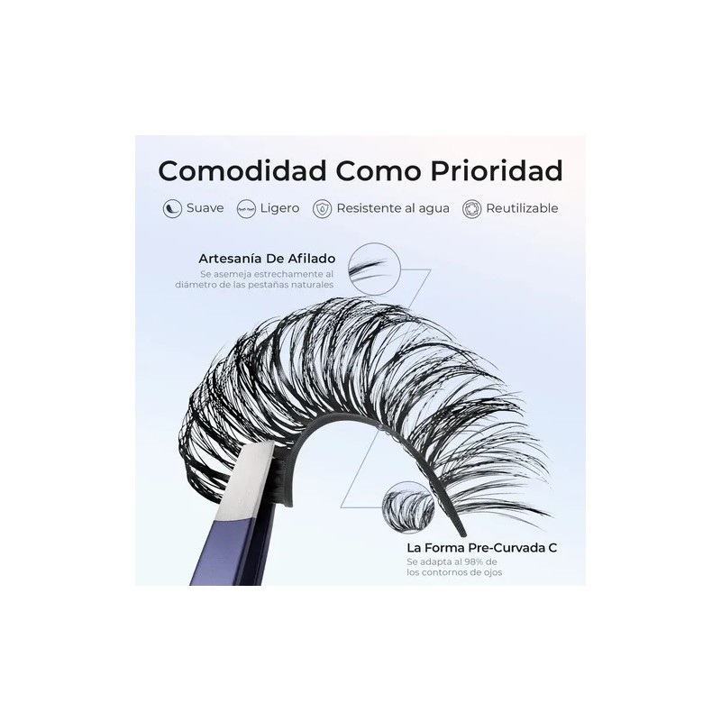 Sace Lady Pestañas Postizas 3d Fluffy Naturales Reutilizable