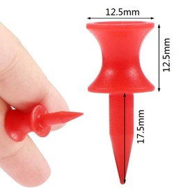 100 PCS Golf Tees Plastic 30MM Small Red Golf Tees Durable Winter Golf Tees Small Castle Tees Sustainable Strong and Brightly Coloured