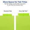 Avery : Worksaver Big Tab Plastic Dividers, Two Slash Pockets,