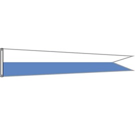 Dori Pennant Flag (White & French Blue, 14 Foot)