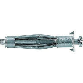 fischer fischer HM 4 x 32 S - Hohlraum-Metalldbel mit Schraube zum Befestigen von Bildern, Gardinenschienen in Plattenbaustoffen - 50 Stck - Art.-Nr. 519769