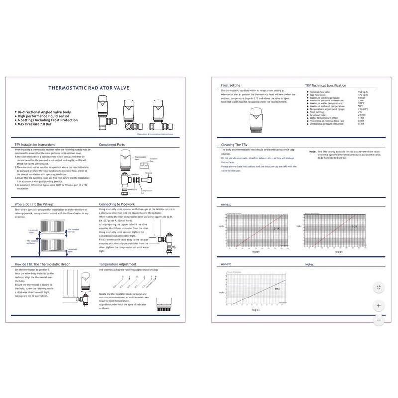 Hot Flow | Marella Modern Thermostatic Radiator Valve Angled TRV