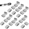 30Pcs Stainless Steel Slider Spacer Beads Rectangle Slide Charms Slider