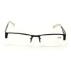 Men Rectangular Half Rimless Metal Reader Reading Glasses Sophisticate look