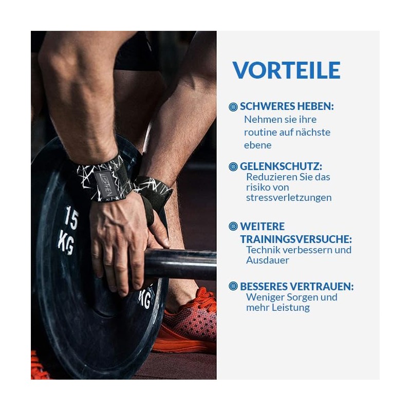 LISTHEN Gym Wrist Wraps for Weightlifting, Elastic Wrist Wraps with