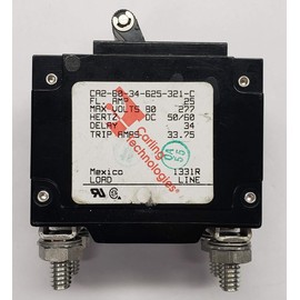 Ca2-B0-34-625-321-C 25 Amp Carling Circuit Breaker, Black Handle