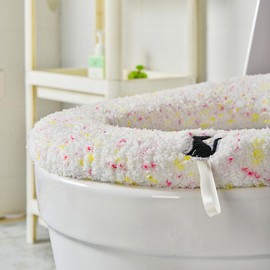 ZONADAH Universal Toilet Seat Cover Super Soft Toilet Seat Warmer Soft Toilet Cushion Toilet Cover with Flip Lid Washable Universal Stretchy for Home Office Hotel