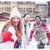 Veni Masee Winter Touchscreen Gloves, Snow Flower Print, Keep Warm,